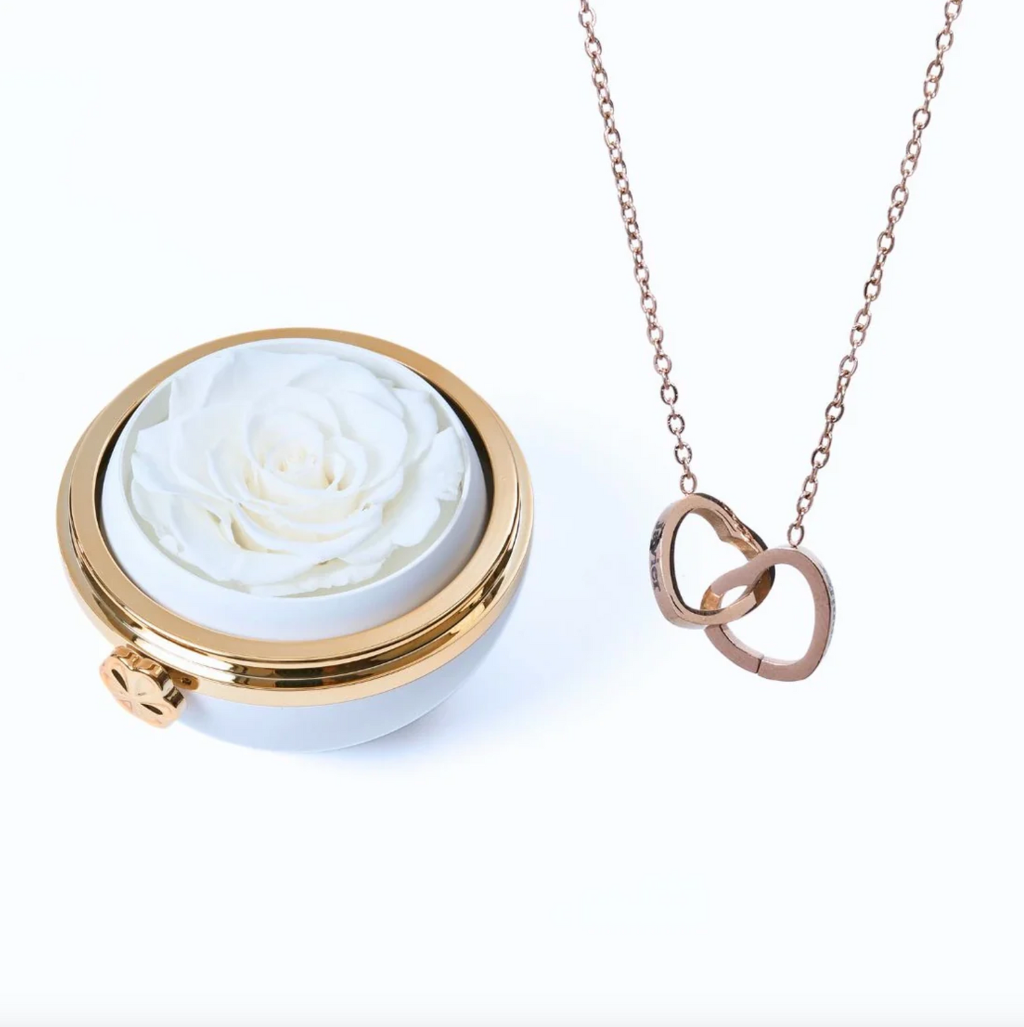 Lourina Eternal Rose Box & Personalized Necklace Gift