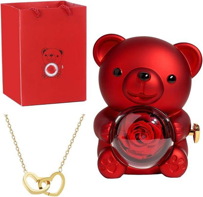 Lourina Eternal Bear & Personalized Necklace Gift