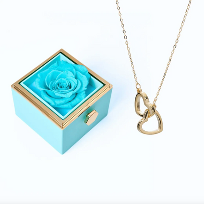 Lourina Eternal Rose Box & Personalized Necklace Gift