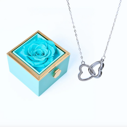 Lourina Eternal Rose Box & Personalized Necklace Gift