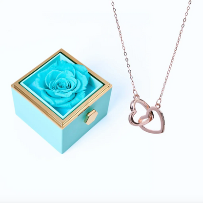 Lourina Eternal Rose Box & Personalized Necklace Gift