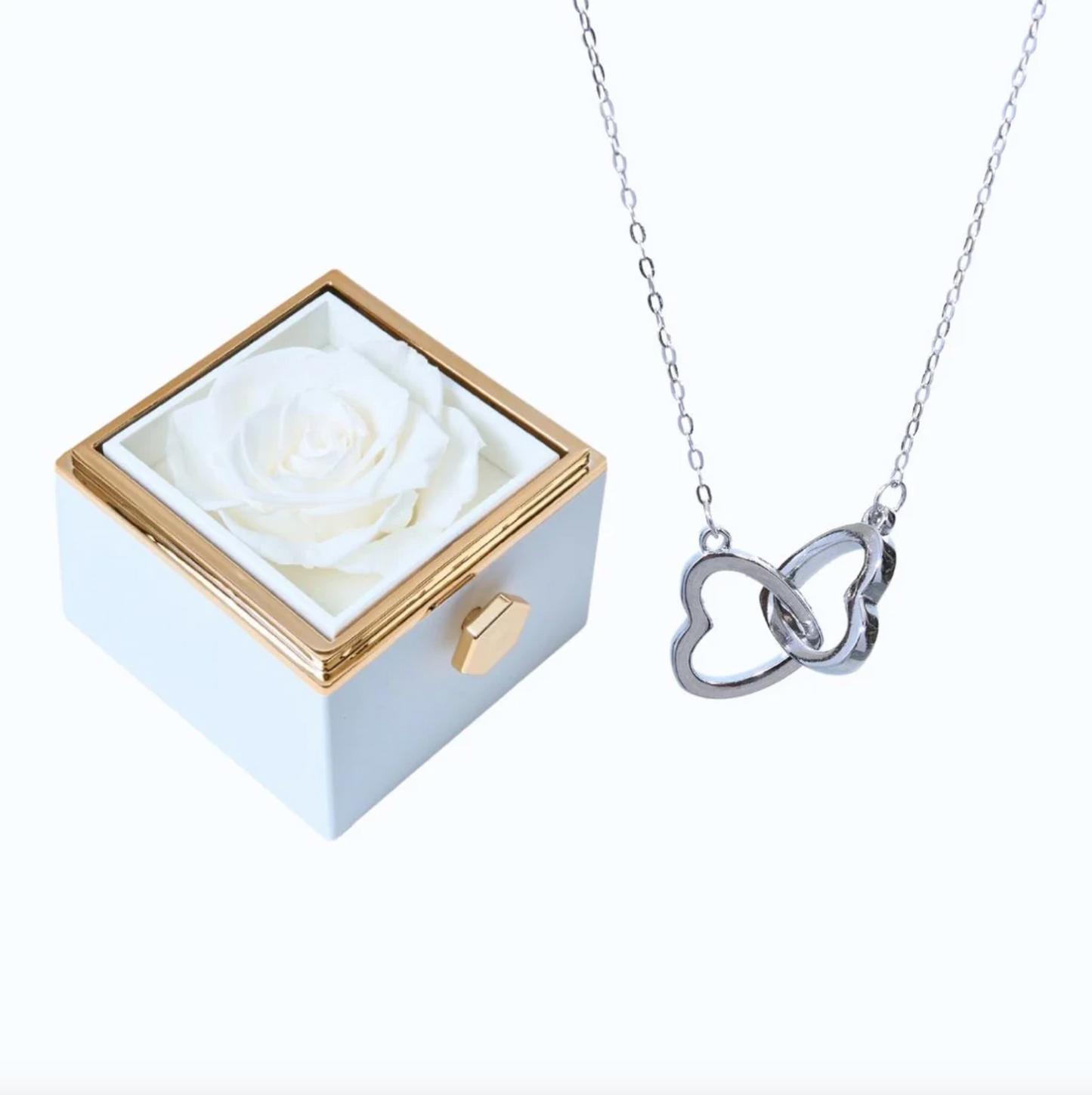 Lourina Eternal Rose Box & Personalized Necklace Gift