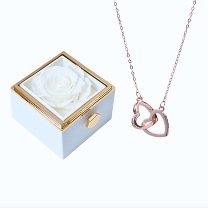 Lourina Eternal Rose Box & Personalized Necklace Gift