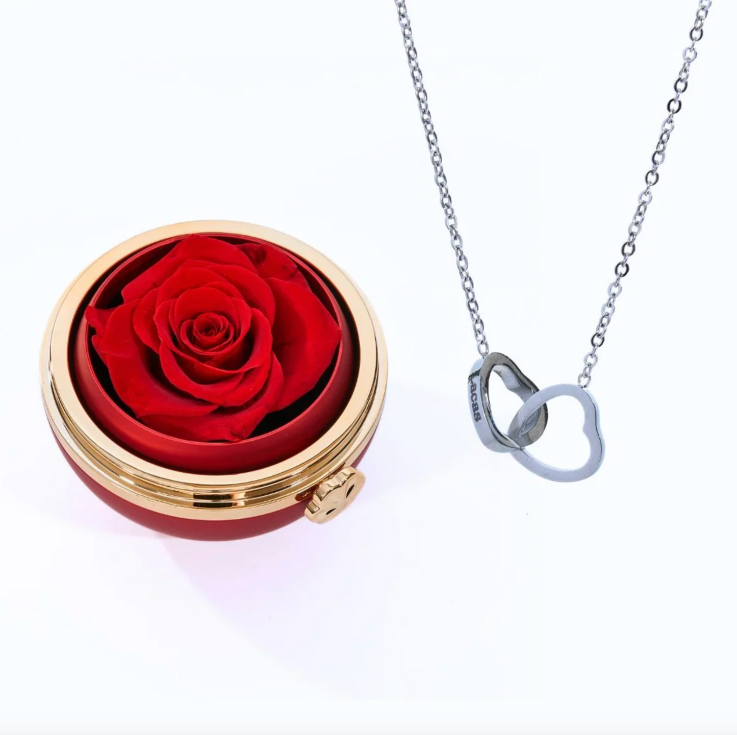 Lourina Eternal Rose Box & Personalized Necklace Gift