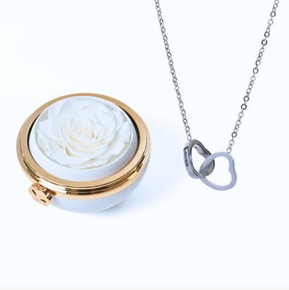 Lourina Eternal Rose Box & Personalized Necklace Gift